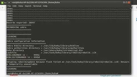 How to Zebra Rebuild in koha OPAC Searching Problem | Lib Power Tech