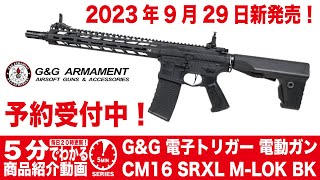 2023年9月29日新発売】G&G 電動ガン CM16 SRXL M-LOK BK【Vol.658