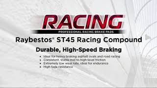 Raybestos ST45 Racing Brake Pad Formulation by Raybestos Brakes 1,047 views 4 years ago 44 seconds