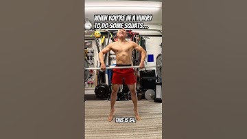 When you don’t have a squat rack around & you’re in hurry, there’s always a way to get some squats.