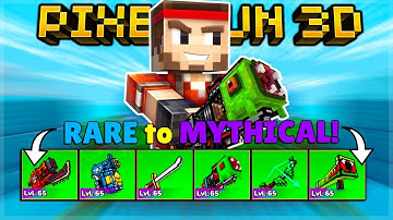 Pixel Gun 3D | I Turned RARE weapons to Level 65 MYTHICAL OMG! Insane heavy!