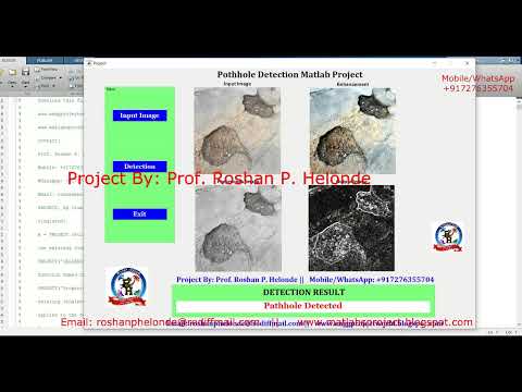 Pothole Detection Using Image Processing | Pothole Detection Using Deep Learning Matlab Code
