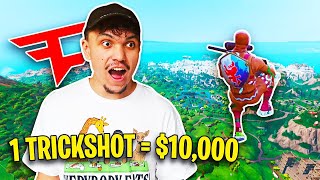 First to Hit a Trickshot Wins $10,000 (Fortnite Challenge w/ Brother)