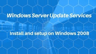 DIY Install  Windows Server Update Services WSUS tutorial (STEP BY STEP GUIDE) #getajobinit