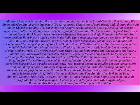 The Cat In The Hat, Fun, Fun, Fun Lyrics