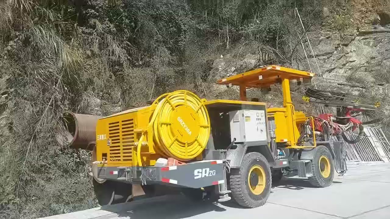 Rock drilling machine with automatic pole extension device for 9m connecting