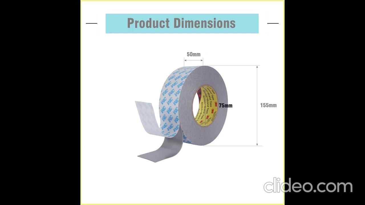 3M Scotch Double Side Coated PE Foam Tape 50mm / 2 inch x 36 feet Self-adhesive Heavy duty