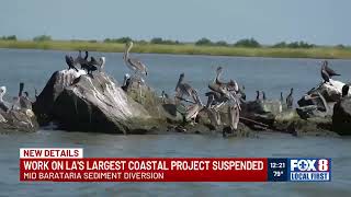 Landry administration suspends all work on Louisiana’s largest coastal project