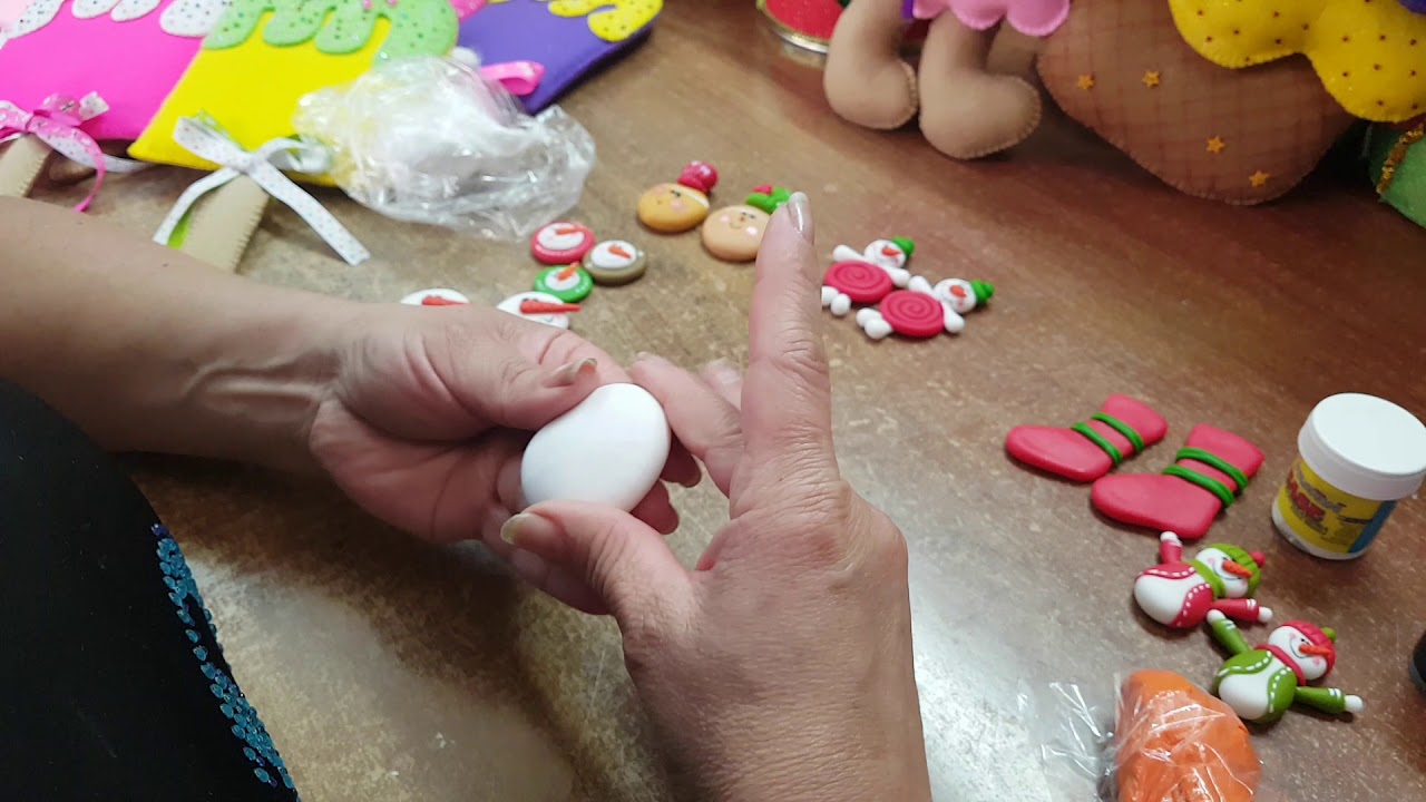 Prendedor Nieve en Porcelana Fría o Porcelanicron