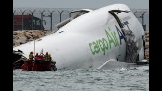 Emirates Cargo Plane Skids Off Runway into Sea at Hong Kong Airport: 2 Dead Shocking Incident