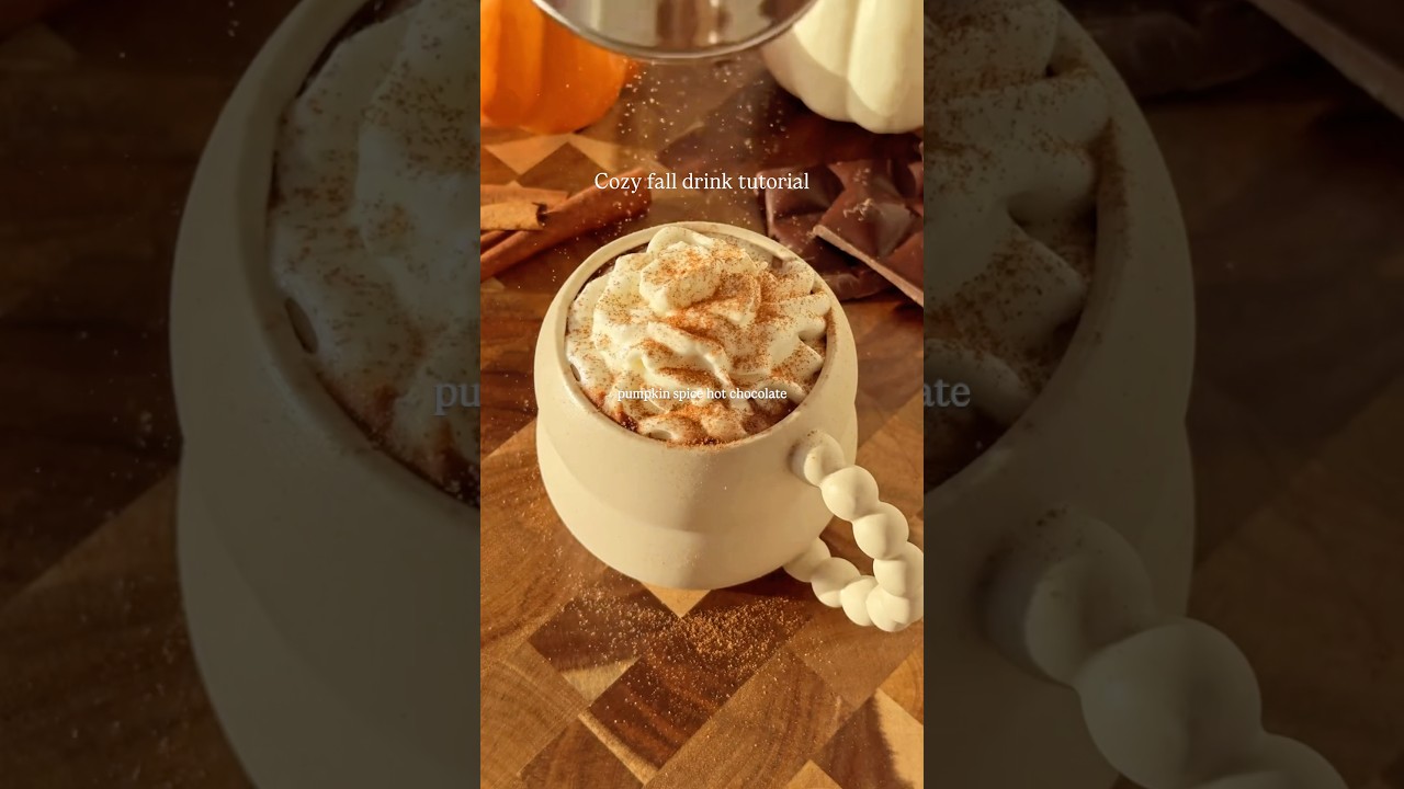 Pumpkin Spice Hot Chocolate recipe🍪🍂Easy Fall Drink at Home ☕️ 