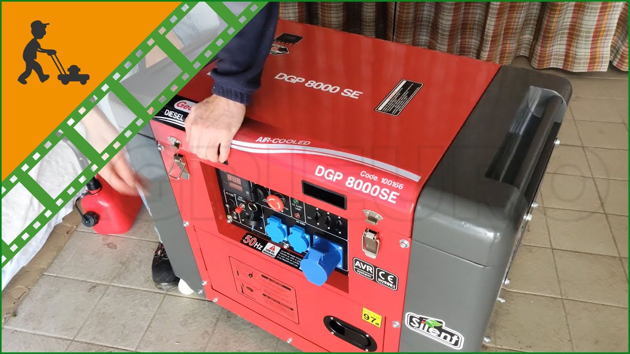 Démonstration du Groupe électrogène 5,5 kW monophasé diesel GeoTech Pro DGP8000SE insonorisé
