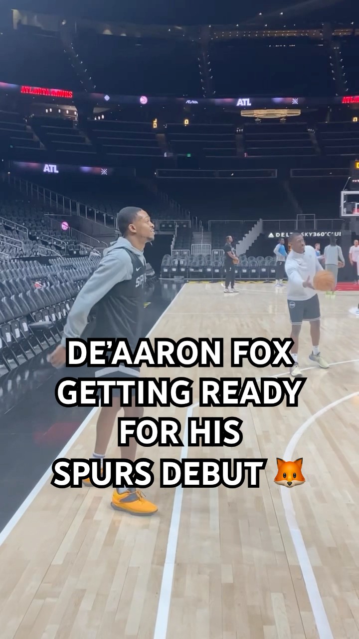 De’Aaron Fox getting ready to make his Spurs debut tonight ?