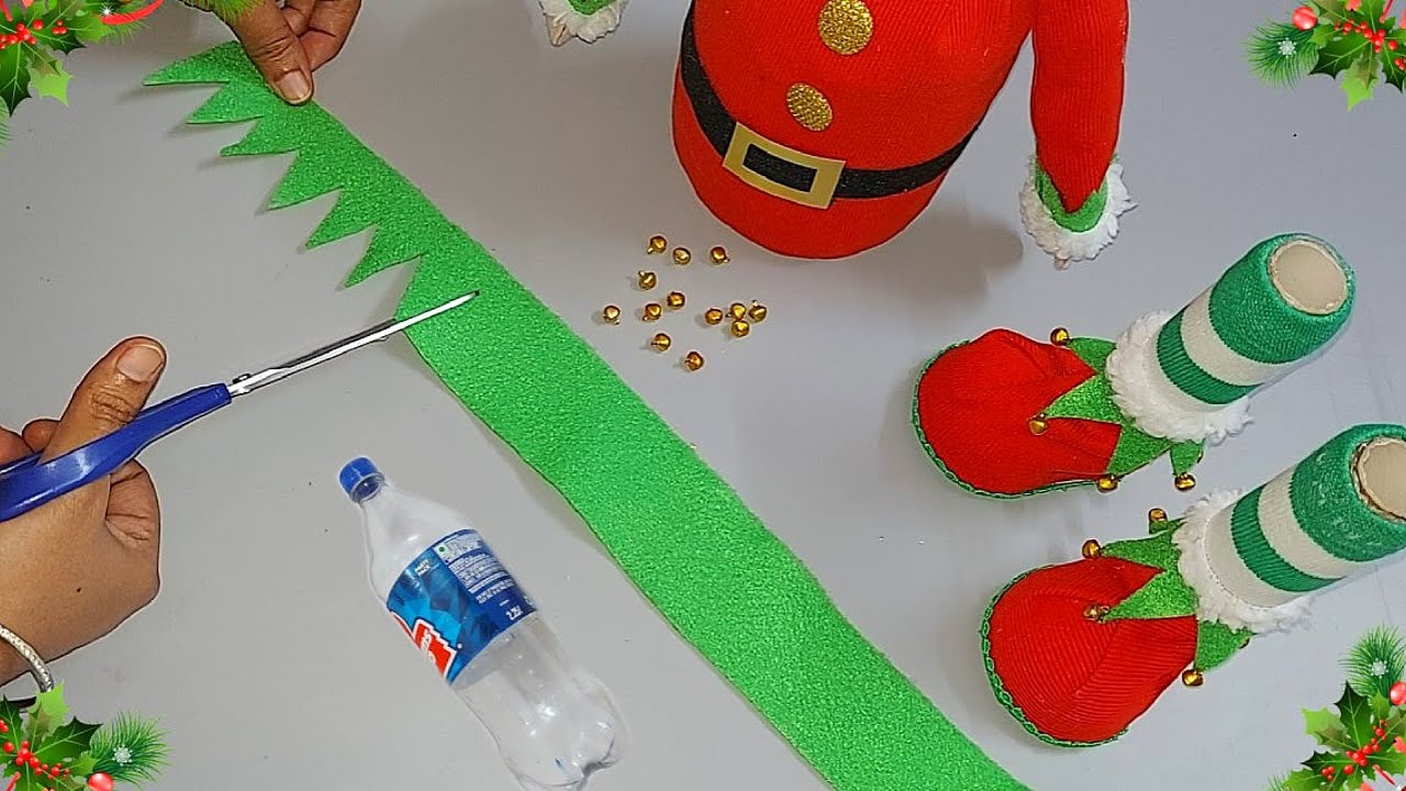Economical Christmas decoration idea from waste plastic bottle | DIY Christmas craft idea🎄265
