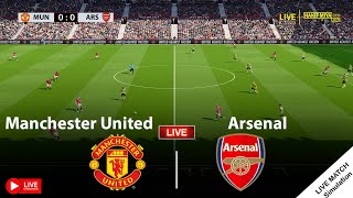 LIVE | Manchester United - Arsenal • Premier League 23/24 Full Match - Video Game Simulation