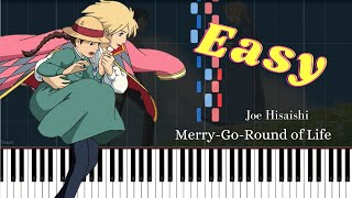Merry-Go-Round of Life/Joe Hisaishi/Ghibli『Howl’s Moving Castle』/Piano Tutorial/ Easy Sheet Music