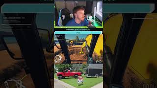 Construction simulator loading haul trucks with dirt #bluecollar #construction #trackhoe #cat
