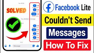Fix Facebook Lite Couldn't Send Message Problem 2026 | FB Lite Messages Not Sending Fix
