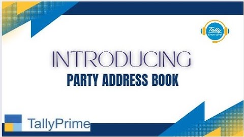 TallyPrime Add-on: Party`s address book