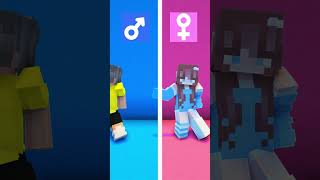 Cash TURNED into a GIRL?! #minecraft #shorts