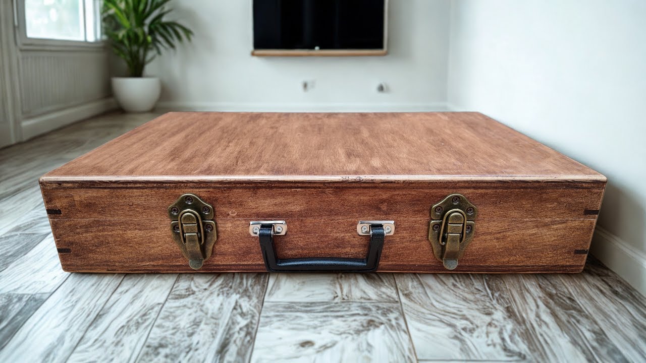 Woodworking】 A briefcase-style tool box made from Shina plywood