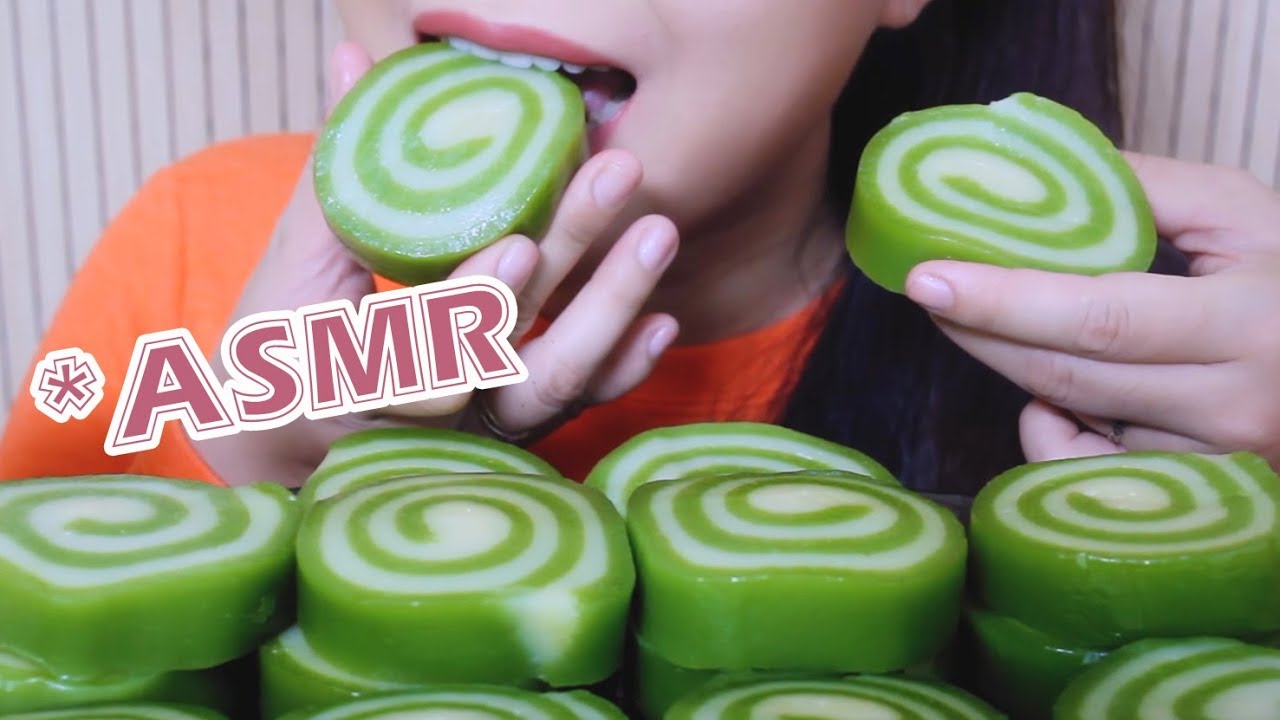 ASMR Pig skin’s cake roll (SOFT STICKY EATING SOUNDS) | LINH-ASMR