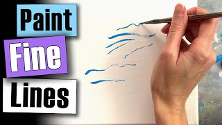 How to Paint Fine Lines in Acrylics - EASY Tutorial