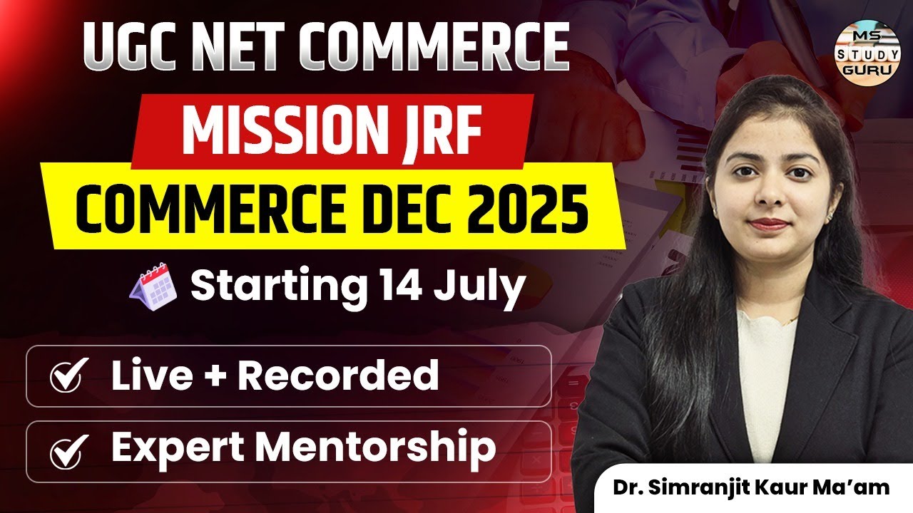 Ugc Net Commerce Dec 2025 | Classes | Best Online Coaching | Ms Study ...