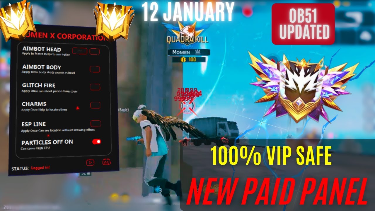 NEW PC PANEL UPDATED OB51💻PAID PANEL FOR AIMBOT FREE FIRE 🎯 SNIPER AIMBOT | 100% SAFE AND ANTIBAN ✅