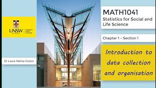 MATH1041 Ch1 Sec1:Data Collection and Organisation