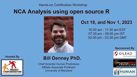 NCA Analysis using Open Source Software R Day 1 - Hosted by Project Dontabhaktuni