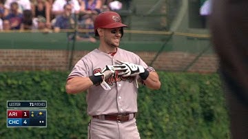 ARI@CHC: Owings lines an RBI double to deep left