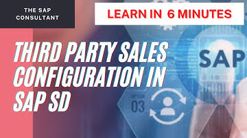 third party sales in sap sd configuration | third party sales configuration | #Thesapconsultant | SD