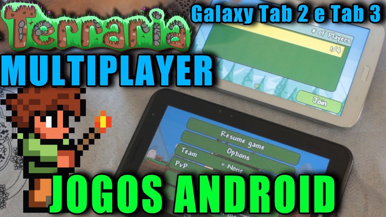 Jogos Android 001 Terraria Multiplayer Jogando no Samsung Galaxy