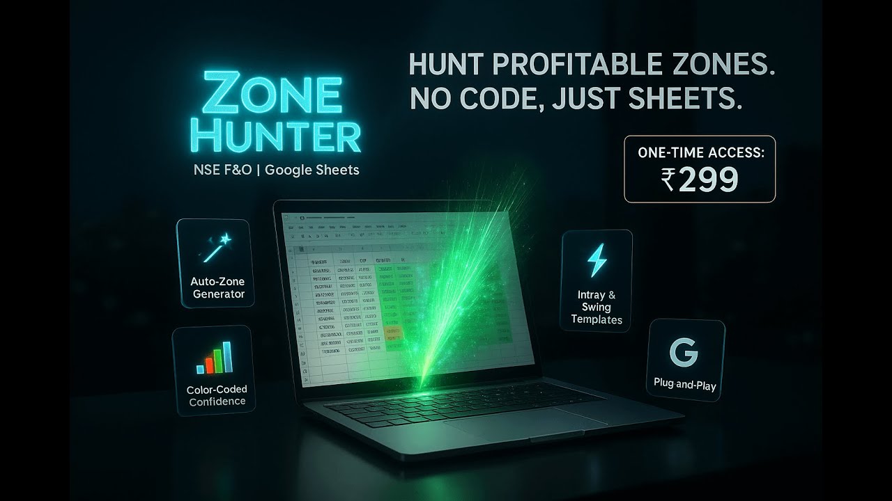 Zone Hunter Google Sheet Trading Tool | Auto Zone Detector for Stock Market (Lifetime Access ₹299)