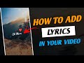 How to add lyrics in your  step by step  talibpictures