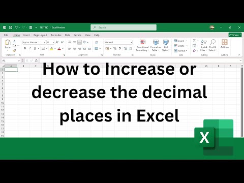 How to Increase or decrease the decimal places in Excel