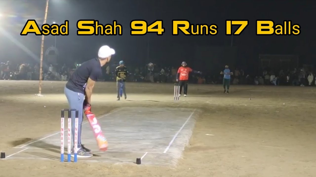 Asad Shah 94 Runs 17 Balls in Tapeball cricket - YouTube