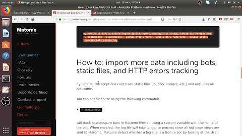 Log Analytics in Matomo/Piwik - Learn and see how to import server logs
