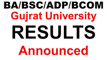 breaking news results announced ba bsc adp b.com part 1 & 2 gujrat university ba bsc adp result uog