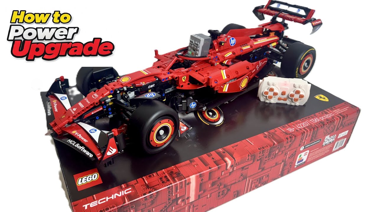 How to Motorize LEGO Technic 42207 Ferrari SF-24 F1 (1:8) | MOC | Full RC Power Functions Mod | (4K)