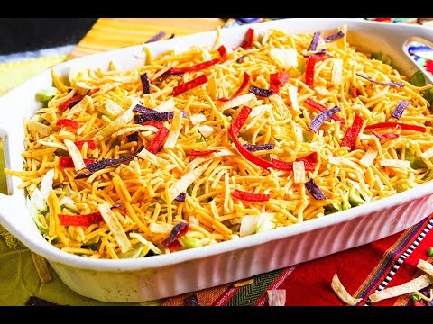 The Best 7-Layer Taco Dip Recipe - a perfect party dip! by Pip and Ebby