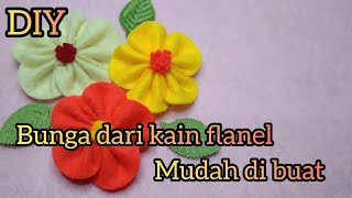 Cara membuat bunga dari kain flanel 'MUDAH'