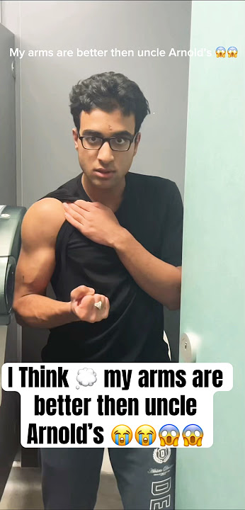 I think my arms are better then uncle Arnold’s! 😭😭😱😱 #life #shortsvideo #arnold