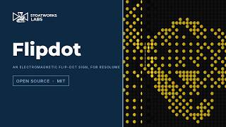 Flipdot — the clip on an electromagnetic flip-dot sign, for Resolume (free, open source) screenshot 1