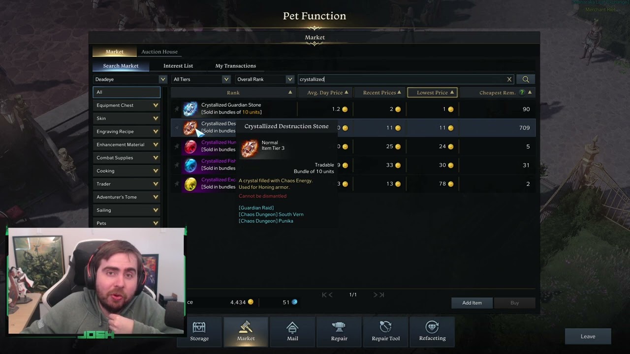 Lost Ark - State of the Economy - 24/08/2022 - Gems, Blue Crystals and Class Engravings SURGING