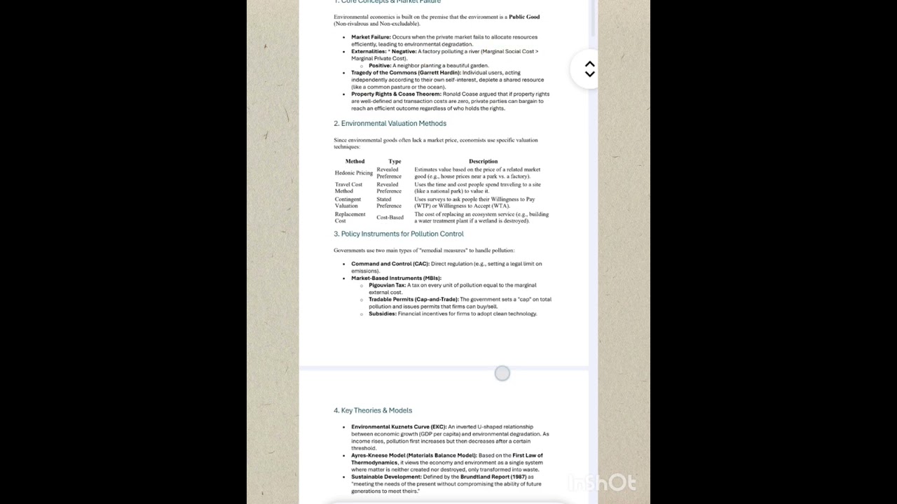 Environmental economics marathon|| ugc net|| Paper 2 || Economics 
