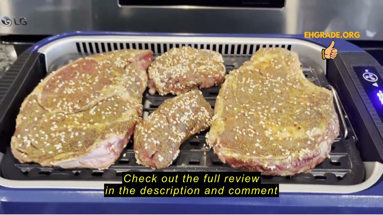 Review Indoor Grill Electric Griddle CUSIMAX Smokeless Grill, Portable Korean BBQ Grill with Turbo S