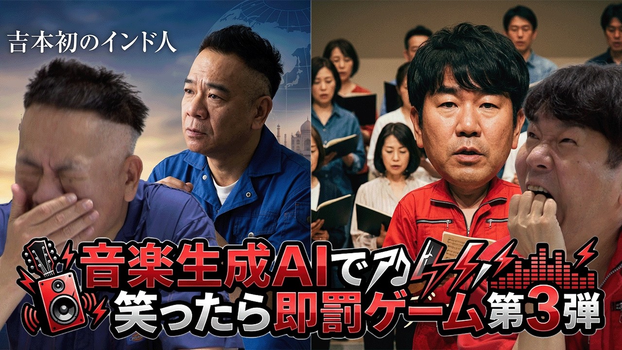 【音楽生成AIで笑ったら罰ゲーム！第三弾】生成AIで音楽作ったらコーラスが面白すぎた