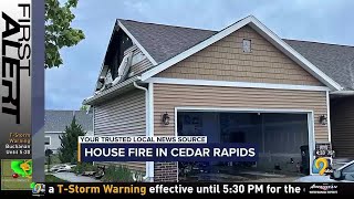 Family displaced after lightning strike damages Cedar Rapids home